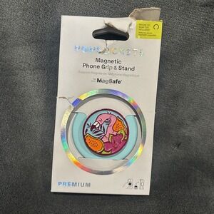 PopSockets Phone Grip with MagSafe, Magsafe Adapter - Enamel Flamingo